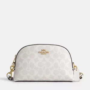 Coach Madi Crossbody In Glacier White Signature Canvas EUC - Picture 1 of 9