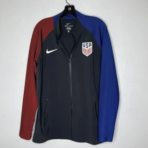 Chaqueta de Fútbol EE. UU. Para Hombres Grande Dri-FIT Cremallera Completa Rojo Azul Negro Nike USMNT Entrenamiento - Imagen 1 de 7