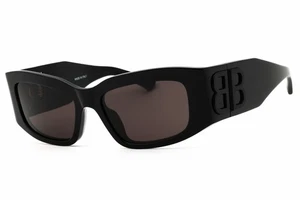 BALENCIAGA BB0360S 001 Sunglasses Black Frame Gray Lenses 56mm - Picture 1 of 4
