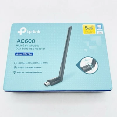 TP-Link Archer T2U Plus AC600 Dual Band USB Wi-Fi Adapter - Image 1 of 3