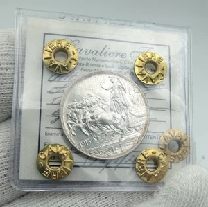 ITALIA Vittorio Emanuele III 1 Lira Quadriga Briosa 1915 NC - Picture 1 of 6