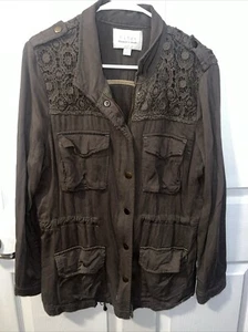 Hinge Designed in Seattle Women's Army Brown Anorak Jacket Size Small - Picture 1 of 7