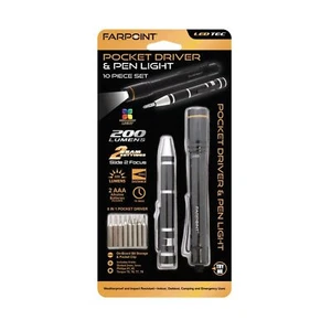 farpoint- Pocket Driver & Pen Light 10-Piece Set - Picture 1 of 3