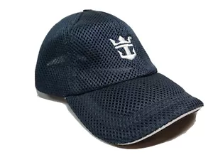 Royal Caribbean Navy Blue Mesh Polyester Adjustable Hat Cap w/ Anchor Logo VGC - Picture 1 of 12
