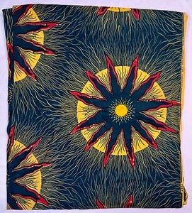 VERITABLE WAX HOLLANDAIS Fabric Vlisco Holland African Okpuru Anyanwu 2.5 sq yds - Picture 1 of 10