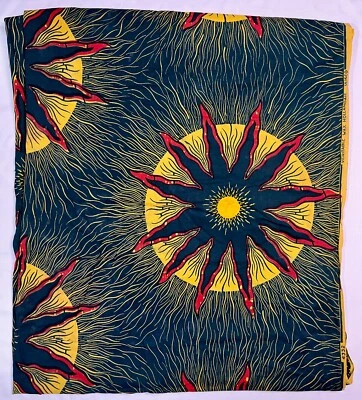 VERITABLE WAX HOLLANDAIS Fabric Vlisco Holland African Okpuru Anyanwu 2.5 sq yds - Image 1 of 4