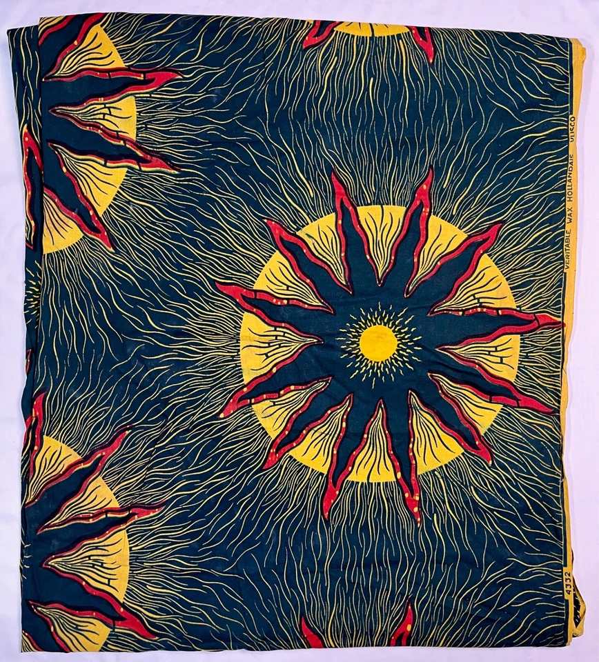 VERITABLE WAX HOLLANDAIS Fabric Vlisco Holland African Okpuru Anyanwu 2.5 sq yds - Image 1 of 4