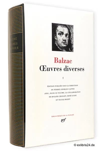 Balzac: Oeuvres diverses, tome I [I] (Bibliothèque de la Pléiade) | Gallimard - Foto 1 di 1