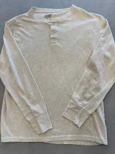 Architect Shirt Mens Extra Large Oatmeal Henley Base Layer Everyday Tee - Picture 1 of 6