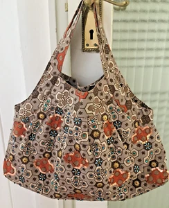 NEW Sparkly Sequin Cotton Tote Bag / Shopper - Brown - Picture 1 of 6