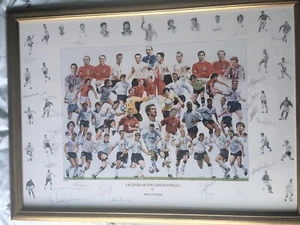 SIGNED BY 21 ENGLAND PLAYERS LIMITED EDITION LEGENDS OF ENGLISH FOOTBALL - Picture 1 of 11