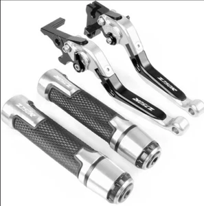KIT LEVE FRIZIONE E FRENO + MANOPOLE PER KAWASAKI Z 750R Z750R 2011-2012 ARGENTO - Picture 1 of 1