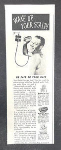 Anuncio impreso vintage Vitabrush 1947 Hershey Manufacturing Co "¡Despierta tu cuero cabelludo!" - Imagen 1 de 2