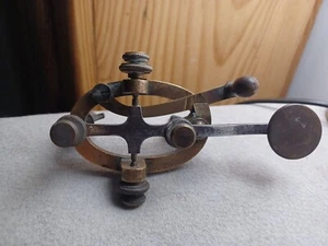 JH Bunnell Rare Telegraph Key Vintage Télégraphique Cle .Morse Code Key NEW YORK - Zdjęcie 1 z 7