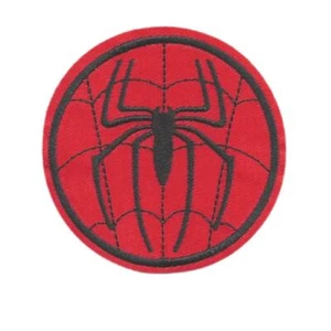 SPIDER-MAN HIERRO EN PARCHE 2.75" Redondo Rojo Negro Superhéroe Aplique Bordado - Imagen 1 de 2