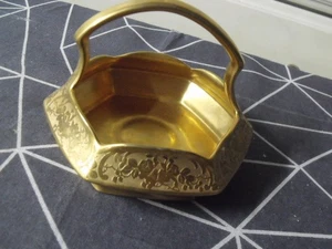 PLATO DE CARAMELO ORNAMENTADO OSBORNE ORO FORJADO A MANO VINTAGE DORADO 6" - Imagen 1 de 6