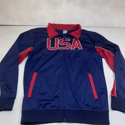 RX Rhinox  Full Zip Up Track Jacket Size M Red White And Blue - Image 1 of 4