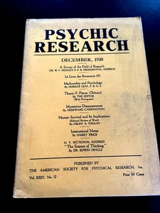 PSYCHIC RESEARCH December 1930 Vol. XXIV No. 12 - Very Rare Paranormal Magazine - Picture 1 of 9