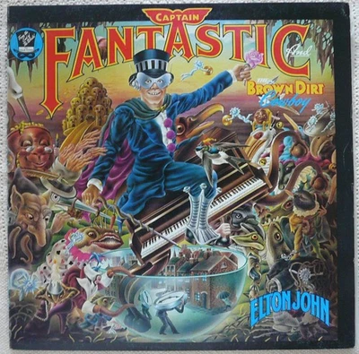 ELTON JOHN Captain Fantastic & the Brown Dirt Cowboy LP Vinyl Record L-35,400 - Image 1 of 4