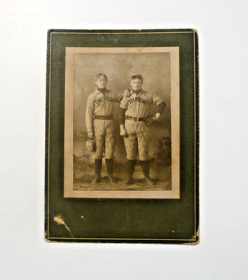 GRAN TARJETA DE GABINETE ORIGINAL DE COMPAÑEROS DE EQUIPO DE BÉISBOL DE LOS AÑOS 1890 - "TRIMONT" COMO NUEVA - ¡RARA! Foto 1 de 4
