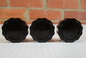 EF Johnson Viking Bakelite Knob 1" Wide Ham Radio Lot 3 - Picture 1 of 5