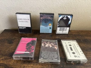 Classic Rock N Roll Cassette Tape Lot Beatles Van Halen Bob Dylan James Taylor - Picture 1 of 8