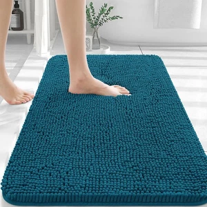 Bathroom Rugs 36x24, Extra Soft Absorbent Chenille Bath Rugs, Rubber Backing ... - Picture 1 of 8