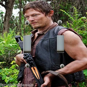 LIGHT SWITCHPLATE DBL- DARYL DIXON ~ NORMAN REEDUS ~WALKING DEAD ZOMBIE KILLER! - Picture 1 of 1