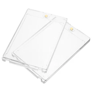 2 Pcs Football Card Case Magnetic Holder Trading Shipping Protector Baseball - Picture 1 of 12