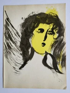 Litografía Bíblica Original Marc Chagall El Ángel 1956 Mourlot 120 Edición Limitada - Imagen 1 de 3