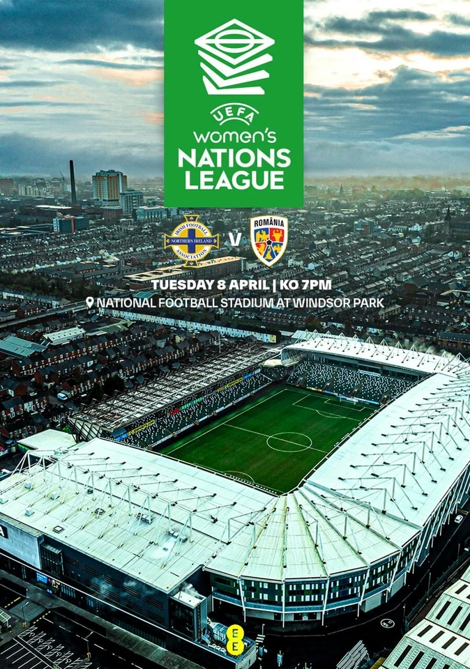 NORTHERN IRELAND v ROMANIA 8 April 2025 UEFA Nations League WOMENS FAN edition - Image 1 of 1