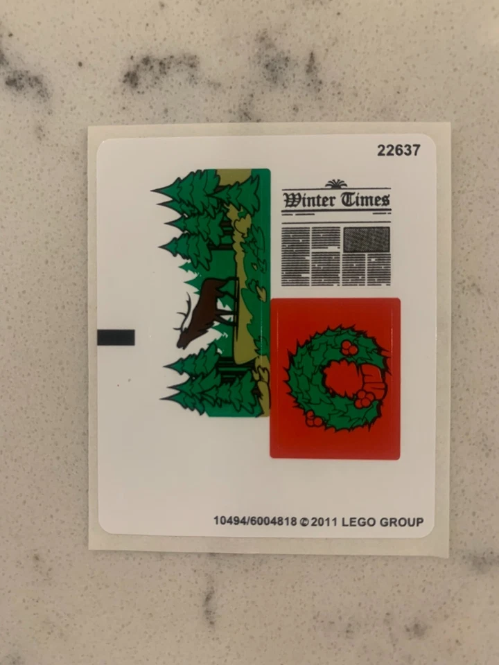 LEGO STICKER SHEET for 10229 Winter Village Cottage, New & Genuine! - Image 1 of 1