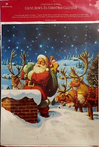 Vtg Hallmark Count-Down-To-Christmas Calendar A Visit From St Nicholas Sealed - Picture 1 of 2