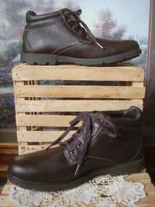 NEU OHNE ETIKETT ~ ROCKPORT SCHOKOBRAUN KIESEL LEDER CHUKKA STIEFELETTEN ~ HERREN GRÖSSE 10M - Bild 1 von 8