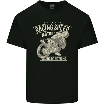Motorcycle Racing Biker Skull Motorbike Kids T-Shirt Boys Girls - Image 1 of 4
