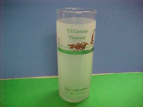 El Camino Bay Meadows stakes glass.Rare not Kentucky derby Cover