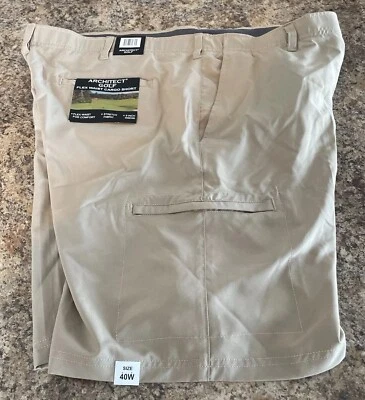 Curto cáqui Architect Gold cintura flexível carga 40"L x 9" costura interna - Imagem 1 de 4