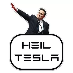 Elon Heil Tesla Weiß Aufkleber Auto Autoaufkleber Vinyl Decal - Bild 1 von 1