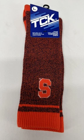 TCK NCAA Syracuse Orange Collegiate Cushioned Crew Socks - Large - Orange Cover