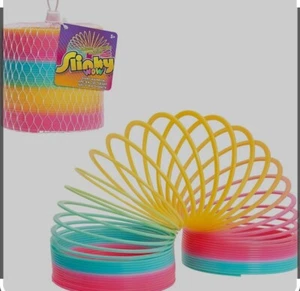 Slinky the Original Walking Spring Toy, Plastic Rainbow Jumbo Slinky - Picture 1 of 4