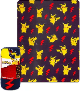 MANTA POLAR POKEMON PIKACHIU ORIGINAL IMPRESIÓN TOTAL 45"X60" - Imagen 1 de 3