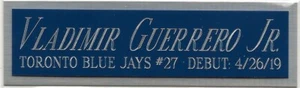 VLADIMIR GUERRERO JR. BLUE JAYS NAMEPLATE AUTOGRAPHED Signed BASEBALL-BAT-PHOTO - Picture 1 of 5