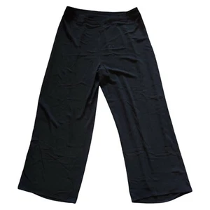 City Chic Wide Leg Pants Women Plus Size 20 Large Black Simple Palazzo High Rise - Picture 1 of 5