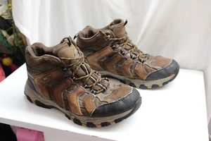 Mens Skechers Work Hiking Outdoor Selmen-Relodge Waterproof Dk Brown Boots US 10 - Picture 1 of 9