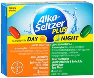 Alka-Seltzer Plus Day & Night Multi-Symptom Cold & Flu, Liquid Gels, 20 Count - Picture 1 of 1