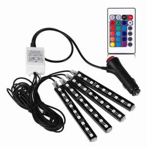 4 LED Car Charge Interior Accessories Floor Decorative Atmosphere Lamp Light RGB - Bild 1 von 12