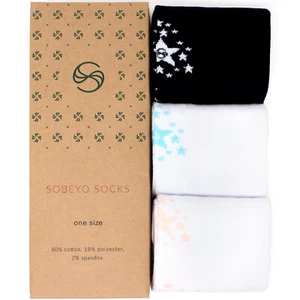 SOBEYO Girl's Socks Knee High Soft Cotton Falling Star Fashion Sock Mix - Picture 1 of 2