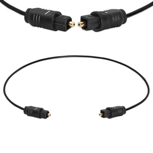 1.5FT TOSLINK Fiber Optic Optical Digital Audio Cable SPDIF Sound Bar Cord Gold  - Picture 1 of 3