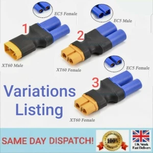 XT60 male / Female to EC5 Male / female (5mm bullet/banana) adaptor/connector - Picture 1 of 9