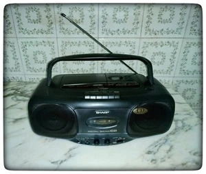 RADIO REGISTRATORE CASSETTE CD SHARP - MOD. QT-CD44H(GY) - LEGGI LA DESCRIZIONE - Foto 1 di 6